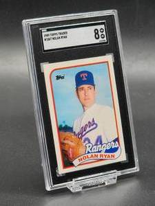 1989 Topps Traded Nolan Ryan baseball Card #106T SGC 8