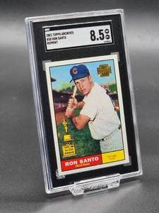2001 Topps Archives Ron Santo Rookie Reprint Baseball Card #38 SGC 8.5