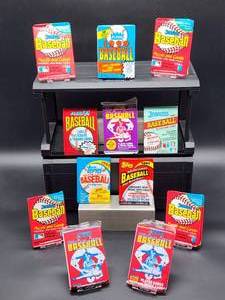 (12) Assorted Year Packs of New Old Stock Baseball Cards
