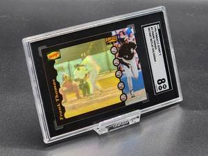 1996 Pinnacle Dennys Frank Thomas Hologram Baseball Card #3 SGC 8
