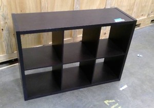lot 33 image: Brown Ikea Cube Organizer