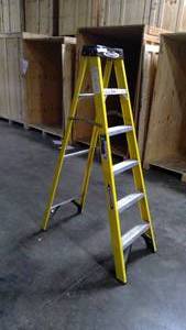 lot 70 image: Werner 6 ft folding ladder 225 lb