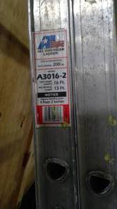 lot 73 image: All American extension ladder 8 to 16