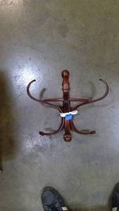 lot 131 image: Antique French thonet style elm bentwood coat and hat rack