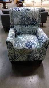 lot 155 image: Upholstered Oceanside Manual Recline Recliner