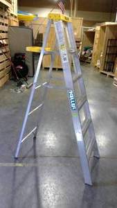 lot 156 image: Keller 6 ft medium duty aluminum folding ladder