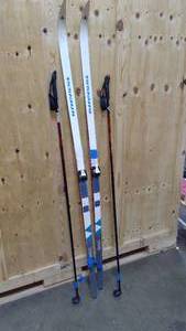 lot 153 image: Kneisel cross-country skis with Salomon poles
