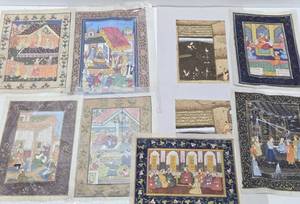 lot 39 image: Lot of Vintage Original IndianPersian Paintings on Silk &amp other Cloth #3