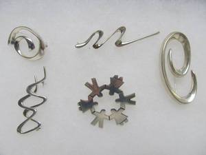 lot 119 image: Group of New Unworn Sterling Silver Brooches  Jewelry #1