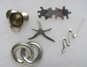 lot 121 image: Group of New Unworn Sterling Silver Brooches Jewelry&nbsp#3