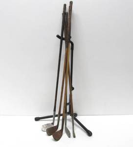 lot 16 image: Nice Lot of Antique Wood Shaft Golf Clubs
