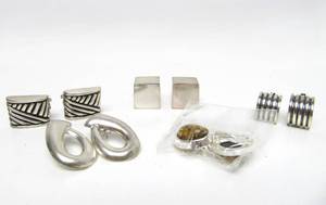 lot 135 image: Group of New Unworn Sterling Silver Earring Sets  Jewelry #17