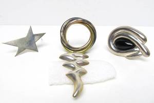 lot 138 image: Group of New Unworn Sterling Silver Brooches  Jewelry&nbsp#20
