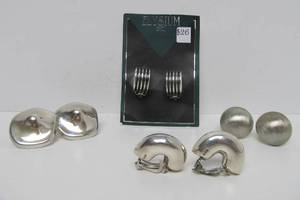 lot 140 image: Group of New Unworn Sterling Silver Earring Sets  Jewelry #22