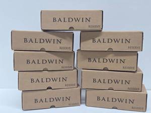lot 211 image: Lot of 9 Great Quality Brass BALDWIN Complete Door Hardware Sets