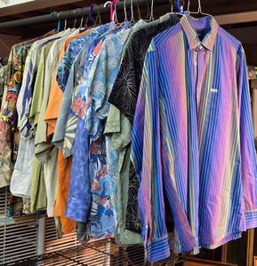 lot 229 image: Great Estate Collection of Mens Dress Shirts Shirts etc - Most Size L &amp XL - Tommy Bahama, Travis Matthew &amp More