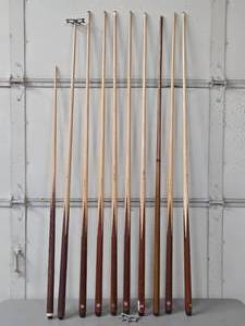 lot 202 image: Nice Set of Wooden Pool Cues
