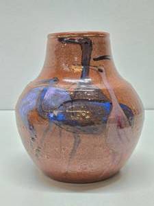 lot 187 image: Very Nice Signed Studio Art Pottery Vase