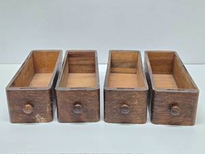 lot 195 image: Set of 4 Antique Sewing Cabinet Drawers