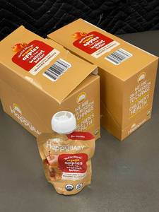 lot 54 image: Trol - HappyBABY Nutty Blends Organic Apples with Walnut Butter - 6 months - Lot of 2 Boxes
