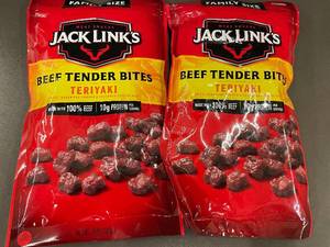 lot 140 image: box - Jack Links Beef Tender Bites Teriyaki - Family Size (Lot of 2)