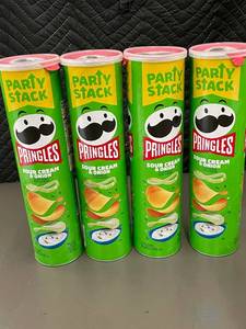 lot 227 image: VA 2 - Pringles Party Stack Sour Cream & Onion 7.1 oz (Lot of 4)