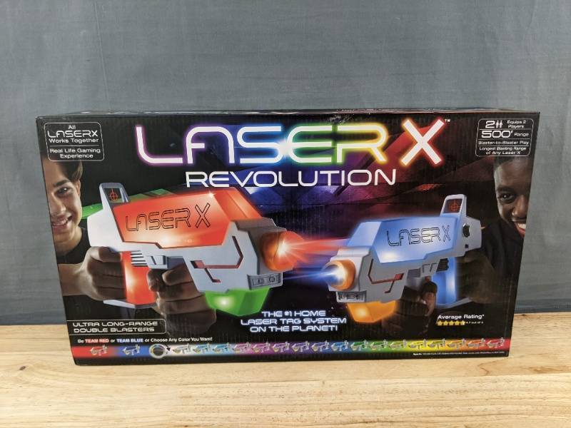 lot 9988 image: Laser X Revolution 2 Blaster Set, 500 Range Laser Tag - Brand New A