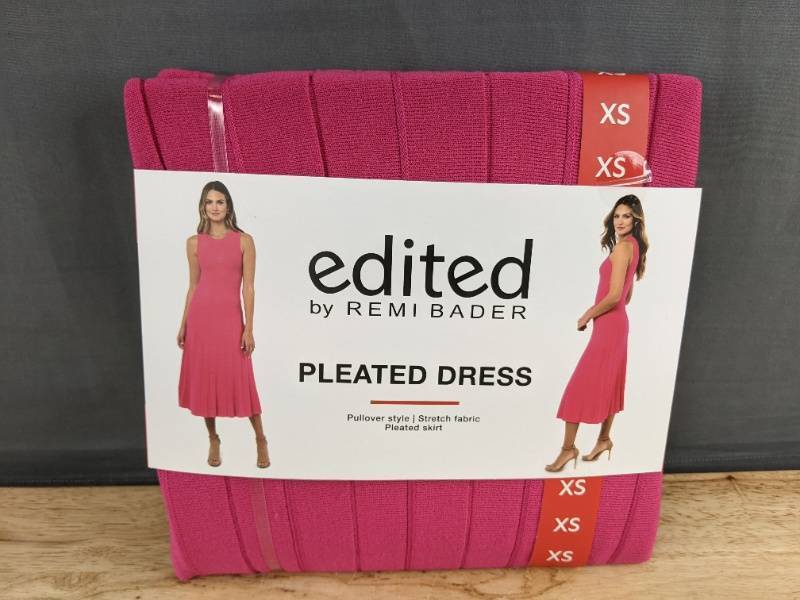 lot 80D image: Edited by Remi Bader Pleated Dress XS Pink - Brand New