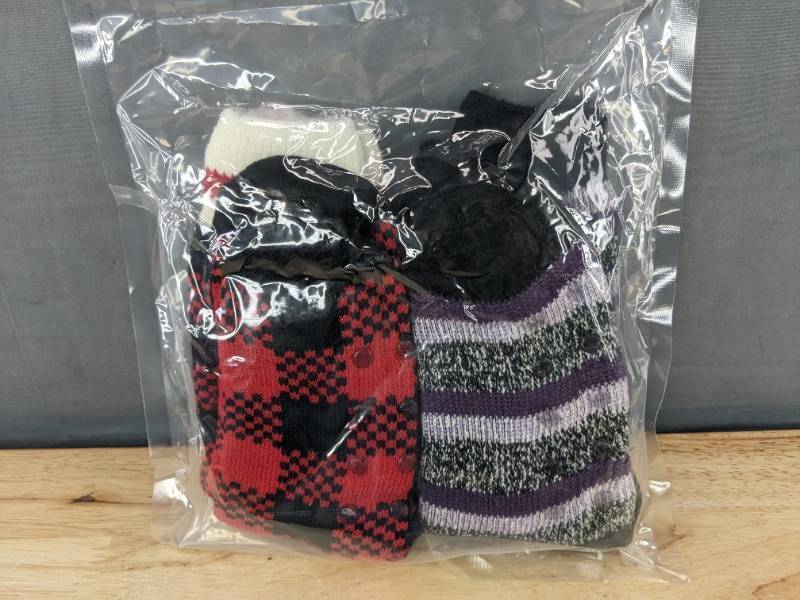 lot 175T image: 2 Pair JColour Womens Thermal Socks Non-Slip Bottom - Brand New