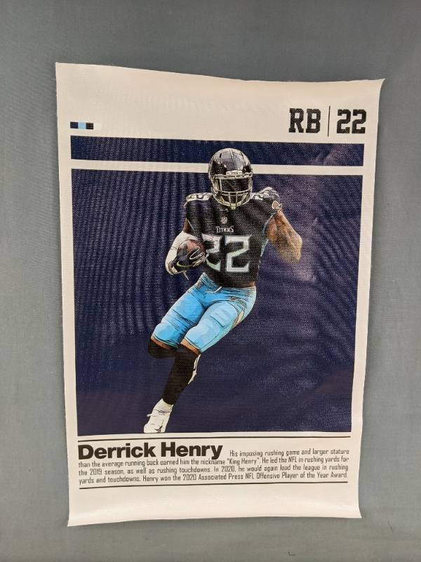 lot 157 image: NFL Derrick Henry Canvas Poster 12 x 18 - Brand New
