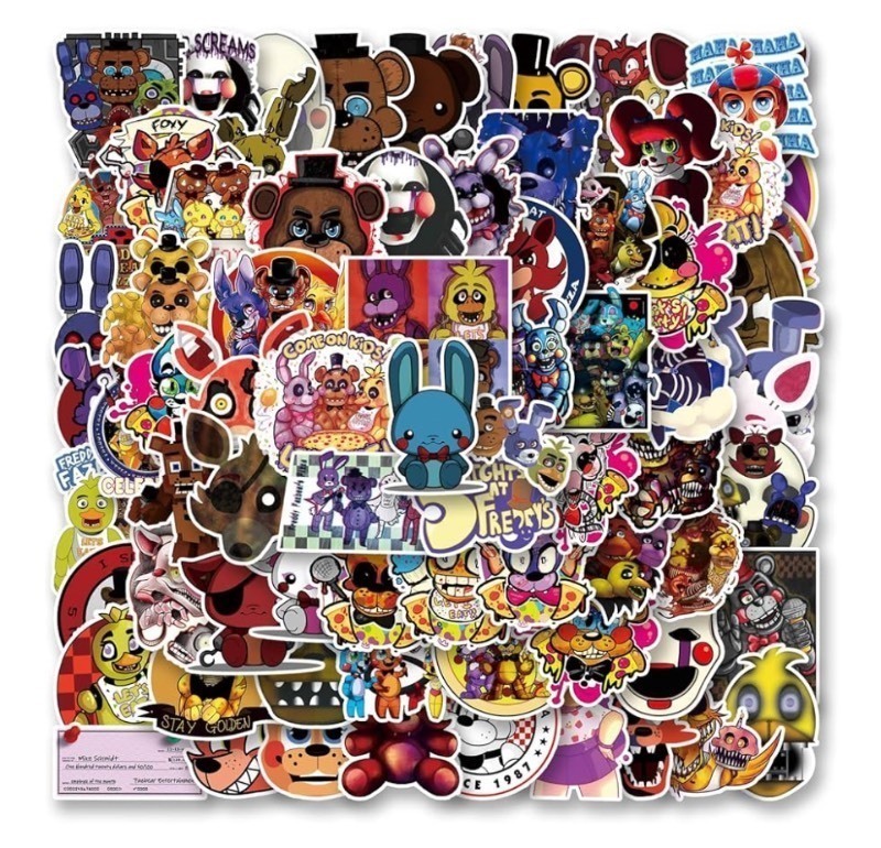 lot 39F image: 150 Brand New Five Nights at Freddys Character Stickers