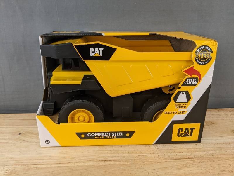 lot 29C image: CAT Compact Steel Dump Truck Toy for Kids - Brand New