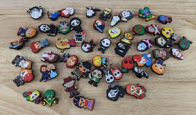 lot 67E image: 50 Brand New Scary Movie Character Croc Charms N