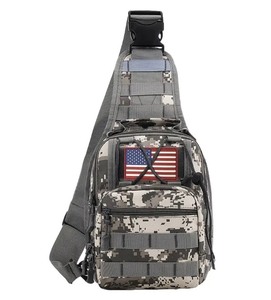 lot 35W image: Tactical Hiking Utility Crossbody Bag, Gray Camouflage - Brand New