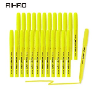 lot 46F image: 24 Pack of Aihao Fluorescent Yellow Highlighter Chisel Tip Markers - Brand New