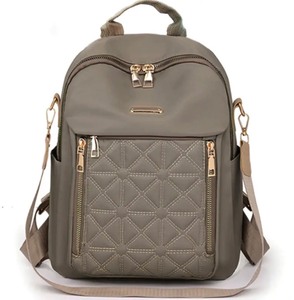 lot 52F image: Diamond Pattern Stylish Versatile Multi Pocket Backpack - Brand New