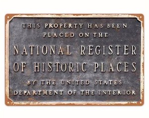 lot 247P image: United States National Register of Historic Places 8 x 12 Metal Sign - Brand New
