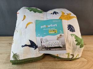 lot 162 image: Pillowfort Dinosaur Quilt - FullQueen - 88 in x 88 in - Brand New