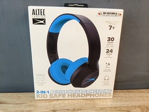 lot 183 image: Altec Lansing 2-in-1 Wireless & Wired Kid Safe Headphones - Brand New