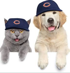 lot 227 image: Chicago Bears Navy Blue Baseball Pet Cap - Adjustable - Brand New&nbspT