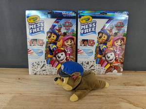 lot 244 image: 2 Crayola Color Wonder Paw Patrol Mess Free Coloring &amp Plush - Brand New&nbspT