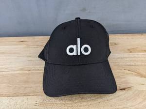 lot 57Q image: alo Cap Black Mesh Back Baseball Hat One Size - $34.99 Retail - Brand New