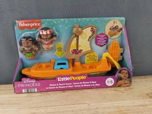 lot 301 image: Fisher-Price Disney Princess Little People Moana &amp Mauis Canoe - Brand New&nbspT