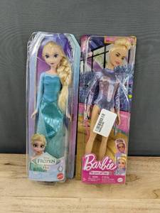 lot 334 image: Barbie &amp Elsa Dolls - Brand New&nbspT