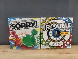 lot 338 image: Hasbro Sorry &amp Trouble Board Games - Brand New&nbspT