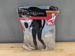 lot 306P image: Cuddl Duds ClimateCore Black Leggings, Womens XXL - Brand New