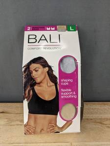 lot 307P image: BALI Comfort Revolution Wirefree Bras 2-Pack - Size Large - Brand New