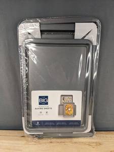 lot 272P image: The Big One Nonstick 3 Pan Baking Sheet Set - Brand New