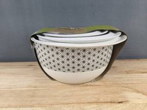 lot 92Q image: Cuisinart Bamboo Fiber Mixing Bowls Set of 3 - Brand New