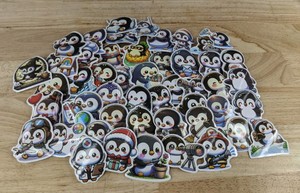 lot 191P image: Penguin Stickers - 50 Total - Brand New